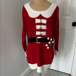 Kela Mrs. Claus Santa Ugly Sweater Christmas Dress